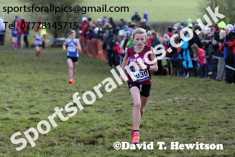 Girls under-13s 2019 British Athletics Inter Counties Cross Country, Prestwood Hall, Loughborough. Photo:  David T. Hewitson/Sports for All Pics
